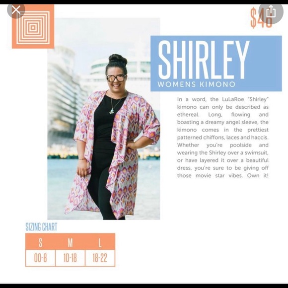 Lularoe | Jackets & Coats | Lularoe Shirley Kimono Bluse Size S | Poshmark
